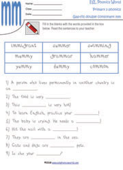 double-consonant-mm-gap-fill-worksheet